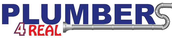 Plumbers 4 Real logo featuring a pipe and plumbing services in Marietta, GA.